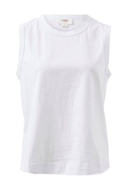 Ceres Life Tara Boxy Tank, White