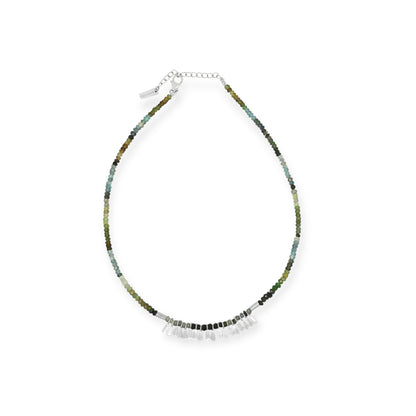 ToniMay Flora Tourmaline Tassel Necklace, Silver