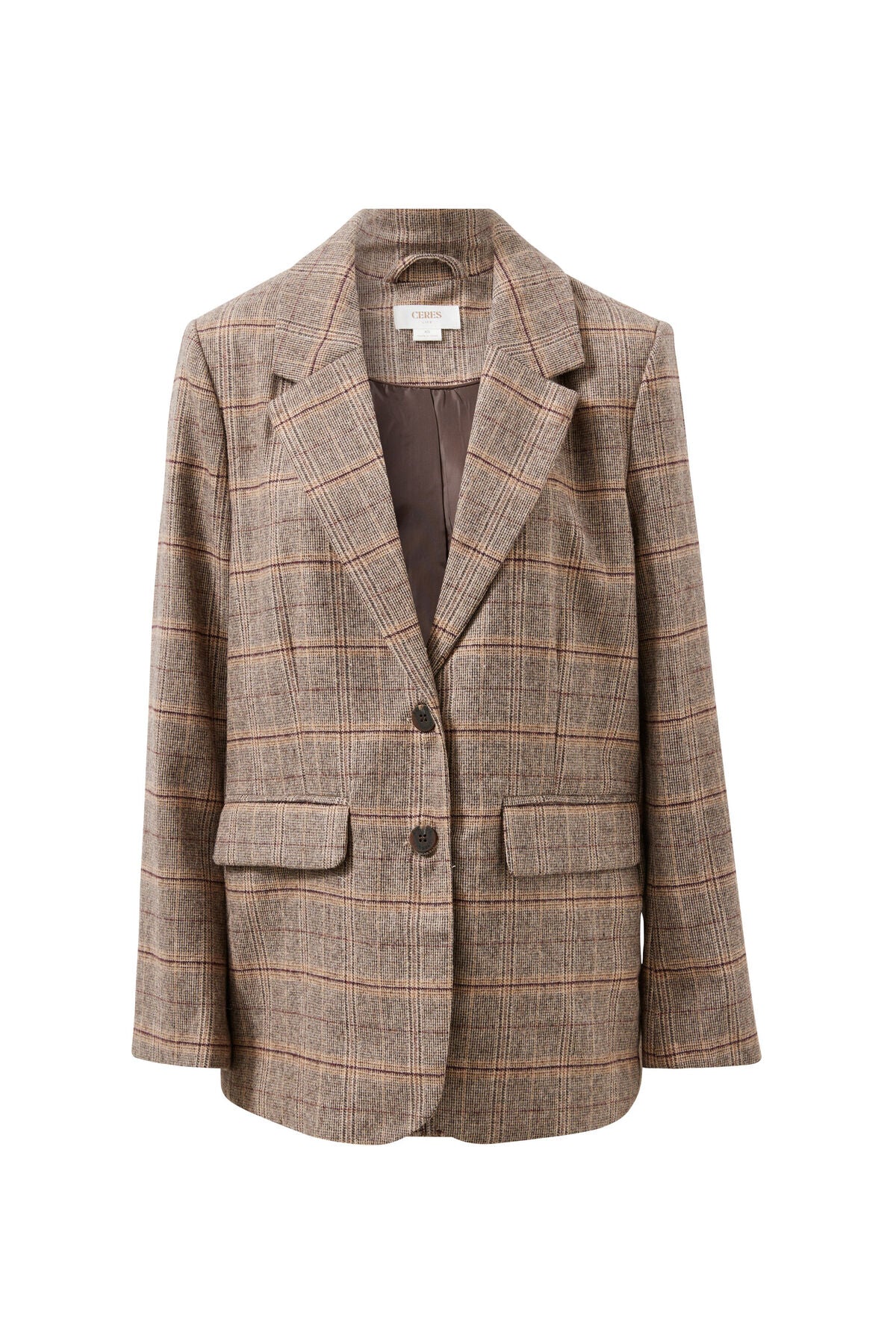 Ceres Life Joni Blazer, Brown Check