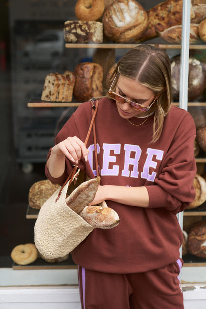 Ceres Life Isla Oversized Slouchy Crew, Burnt Toffee