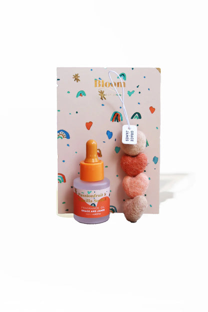 Grace and James Bloom Collection Felt Air Freshener, Passionfruit & Vanilla Sorbet