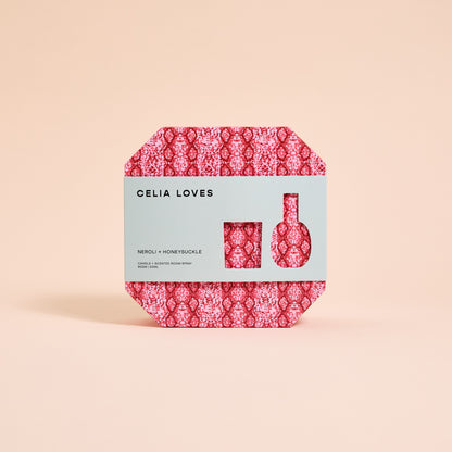 Celia Loves Candle & Room Spray Duo Set, Neroli & Honeysuckle