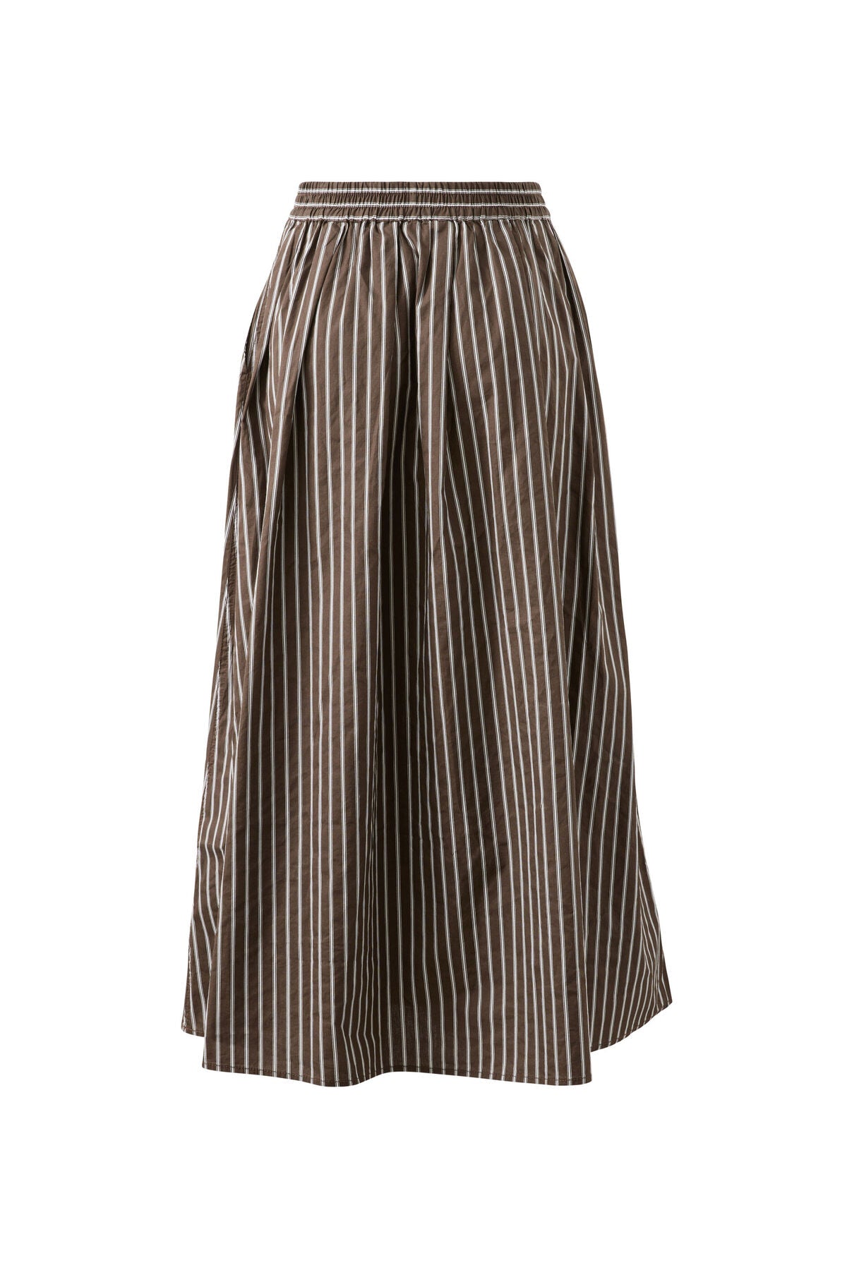 Ceres Life Florence Maxi Skirt, Chocolate with White Stripe