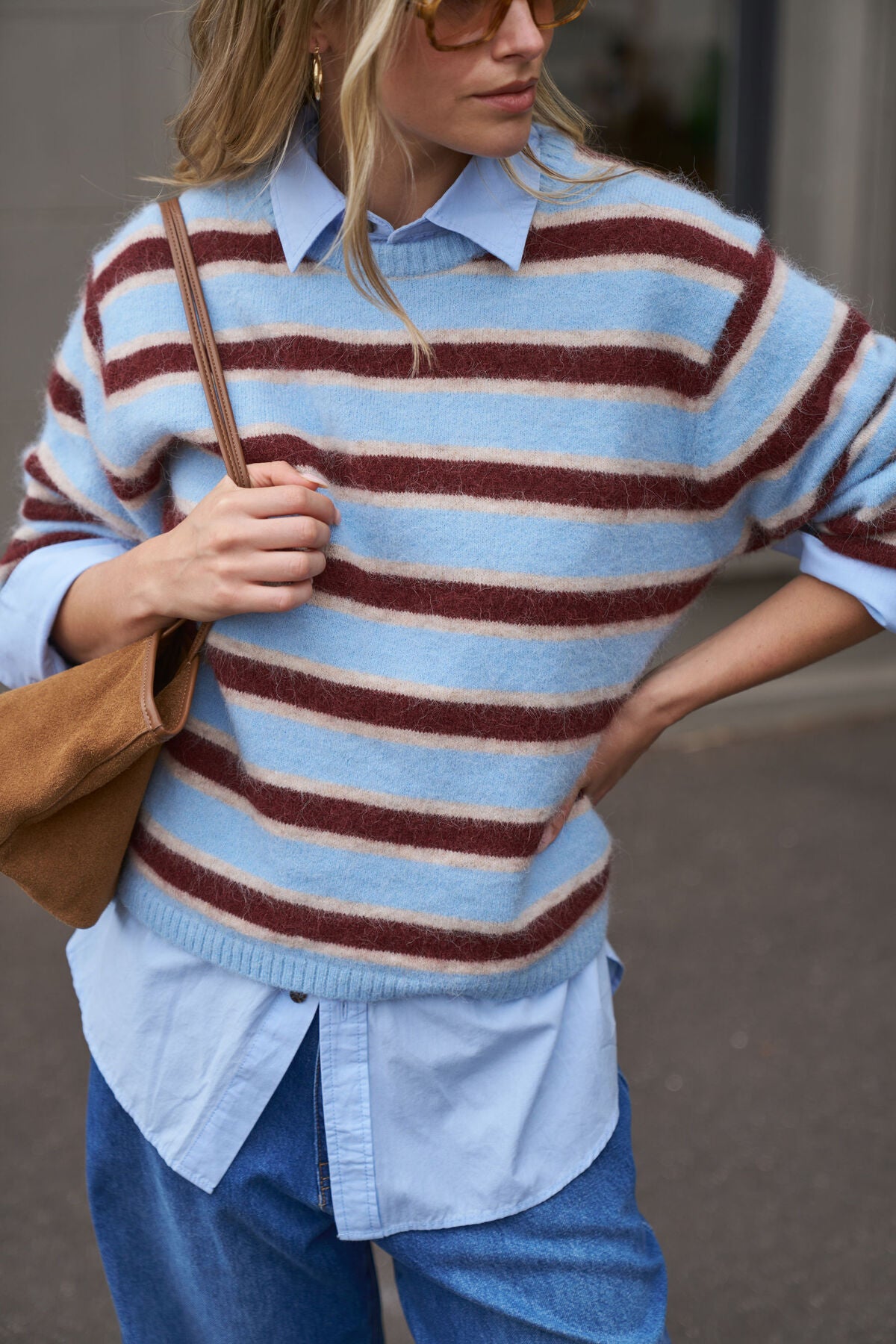 Ceres Life Bonnie Lofty Knit, Blue Stripe