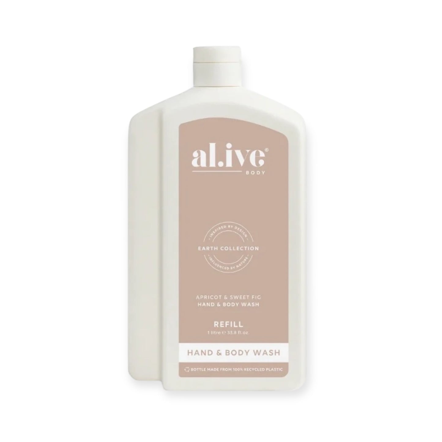 Al.ive Hand & Body Wash Refill, Apricot & Sweet Fig