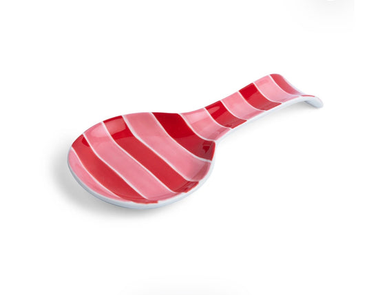 Noss & Co Spoon Rest, Red & Pink Stripe