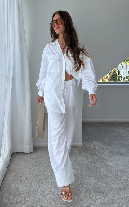 Kinney Laurel Shirt, Ivory