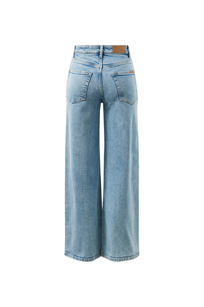 Ceres Life Evie Wide Leg Jean, Mid Vintage Blue