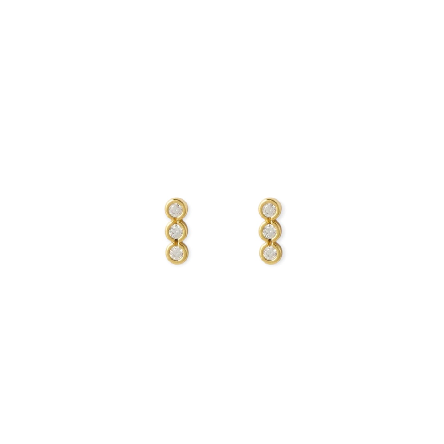 Arms Of Eve Caitlin Flat Back Earrings, Gold
