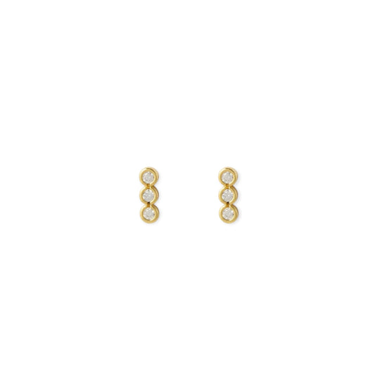Arms Of Eve Caitlin Flat Back Earrings, Gold