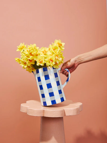 Jones & Co Maker Jug, Indigo Check