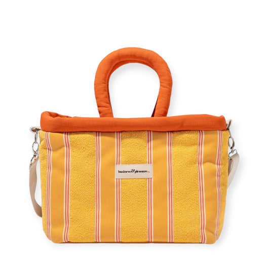 Business and Pleasure The Cloud Cooler Tote Bag, Bistro Papaya Stripe