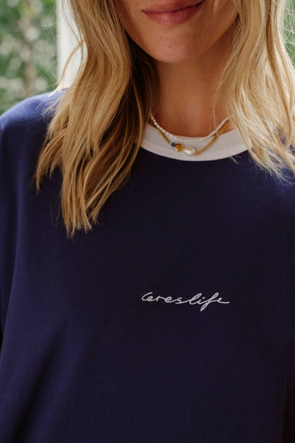 Ceres Life Luna Relaxed Tee, Prussian Blue