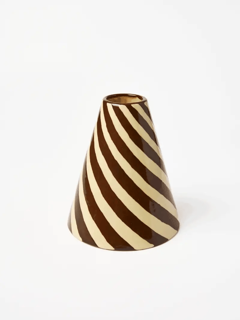 Jones & Co Jester Vase, Chocolate Swirl