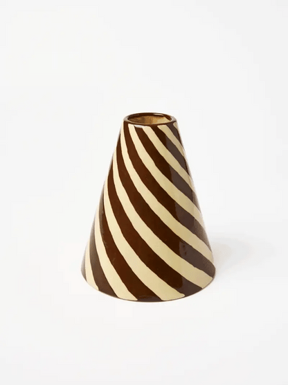 Jones & Co Jester Vase, Chocolate Swirl