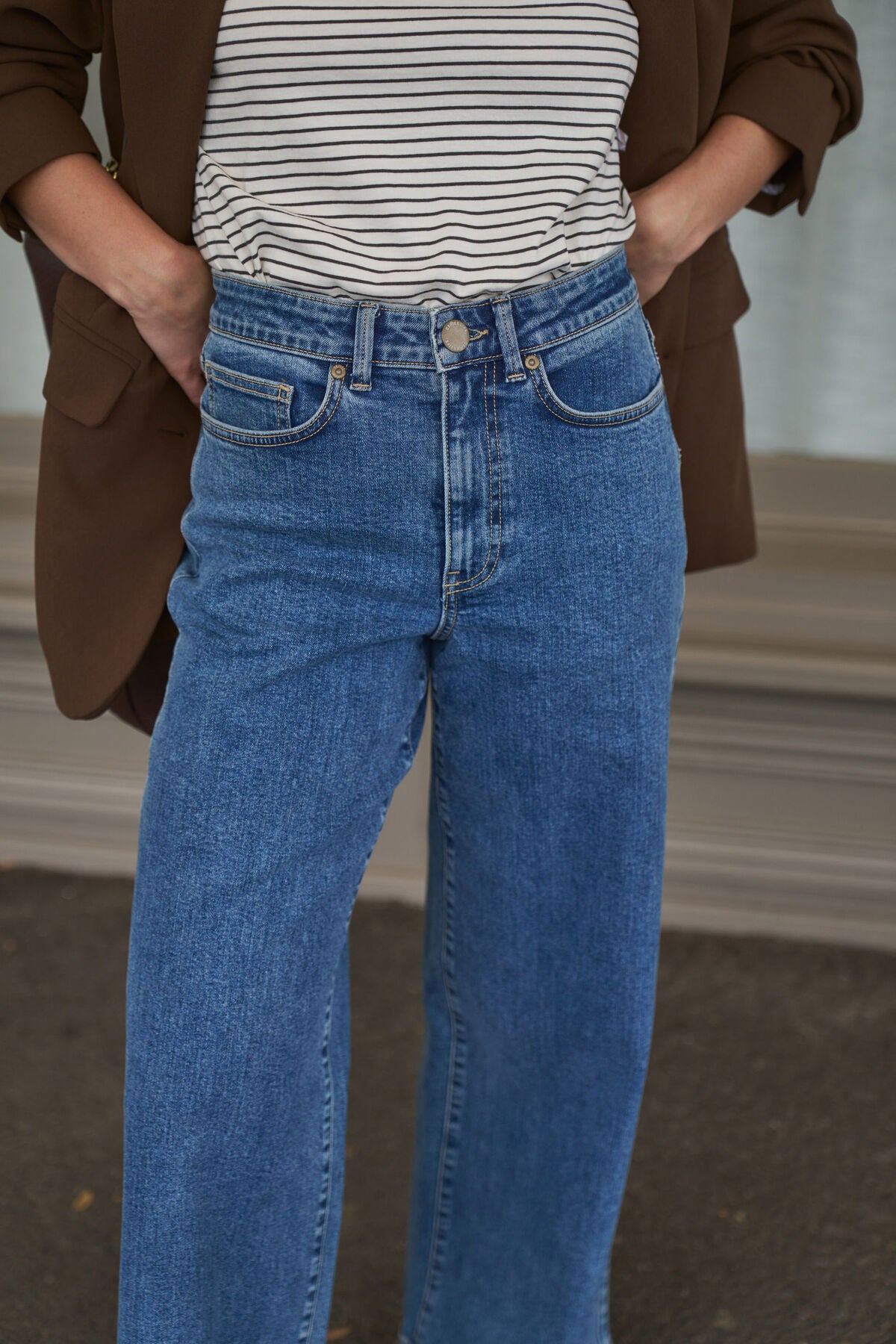 Ceres Life Evie Wide Leg Jean, Fresh Indigo