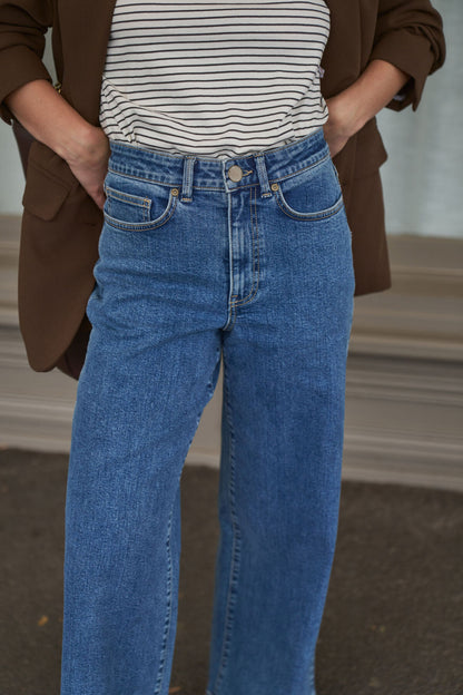 Ceres Life Evie Wide Leg Jean, Fresh Indigo