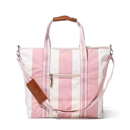 Business and Pleasure The Cooler Tote Bag, Crew Pink Stripe