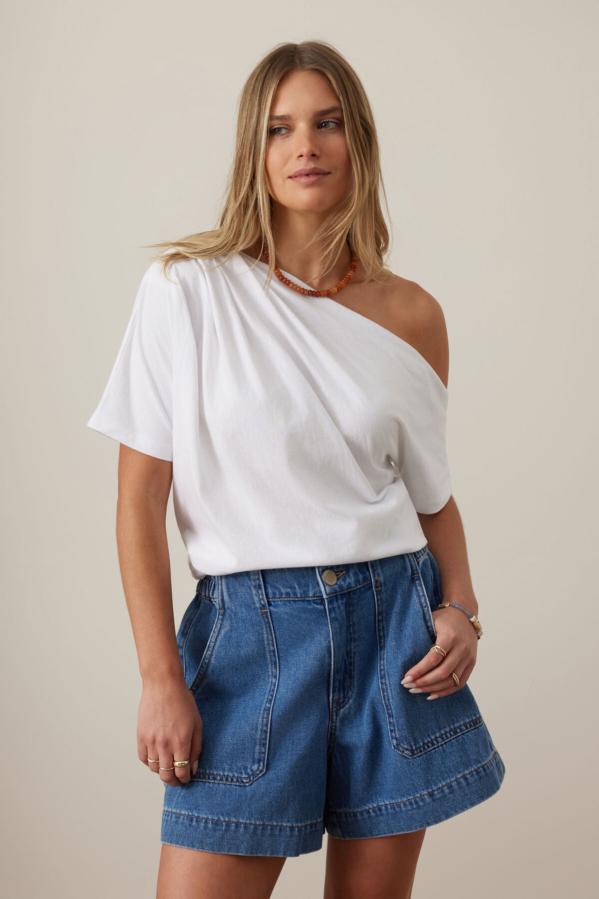 Ceres Life Gabi SS Top, White