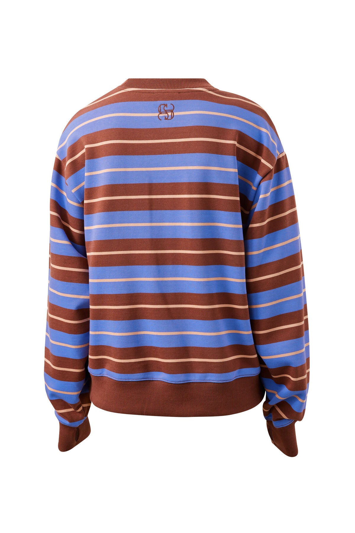 Ceres Life Romy Crew, Vintage Blue Pink Clay Burnt Toffee Stripe