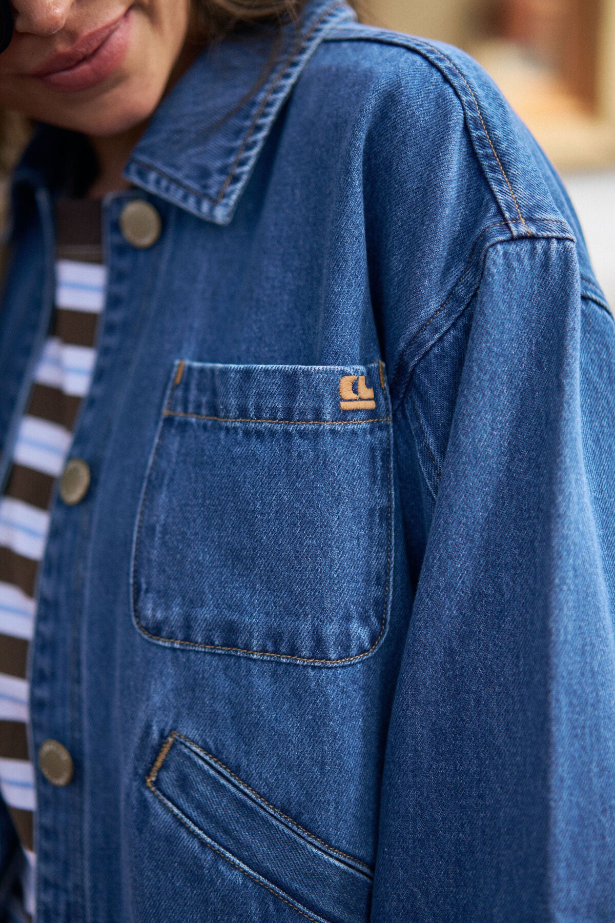 Ceres Life Ziggy Shacket, Fresh Indigo