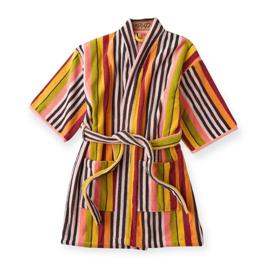 Kip & Co Terry Mini Robe, Casablanca Stripe