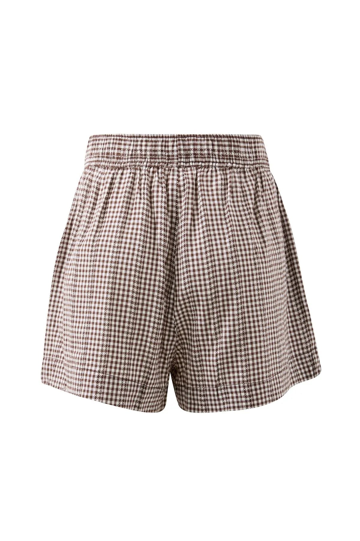 Ceres Life Mila Short, Chocolate Gingham