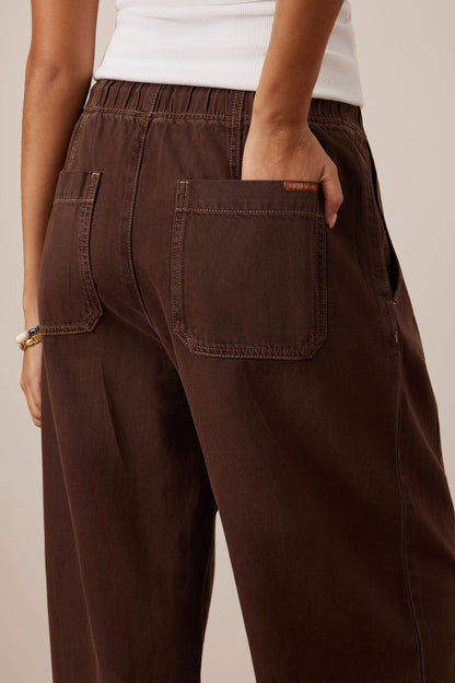 Ceres Life Jessie Barrel Pant, Chocolate