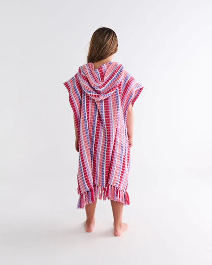 Kip & Co Kids Waffle Poncho Towel, Sorbet Soirée