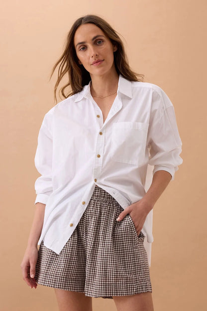 Ceres Life Mila Short, Chocolate Gingham