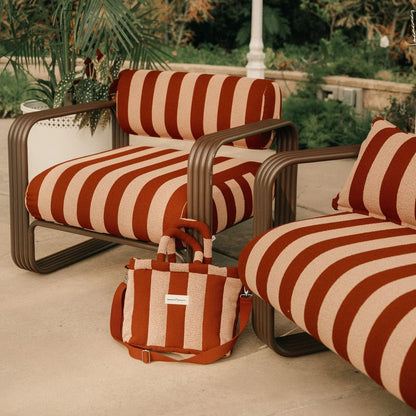 Business and Pleasure The Cloud Cooler Tote Bag, Terry Terracotta Stripe