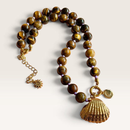 Mosk Melbourne Necklace, Occhio Di Tigre