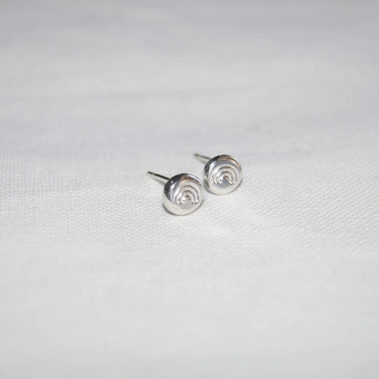 Noble Frank Rainbow Pebble Studs, Sterling Silver