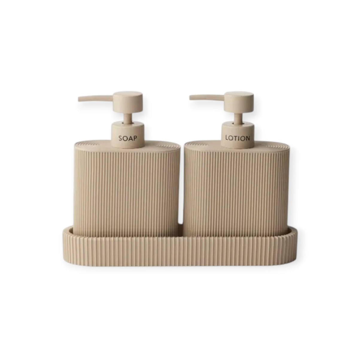 Elemental Sid Soap & Lotion Dispenser, Taupe