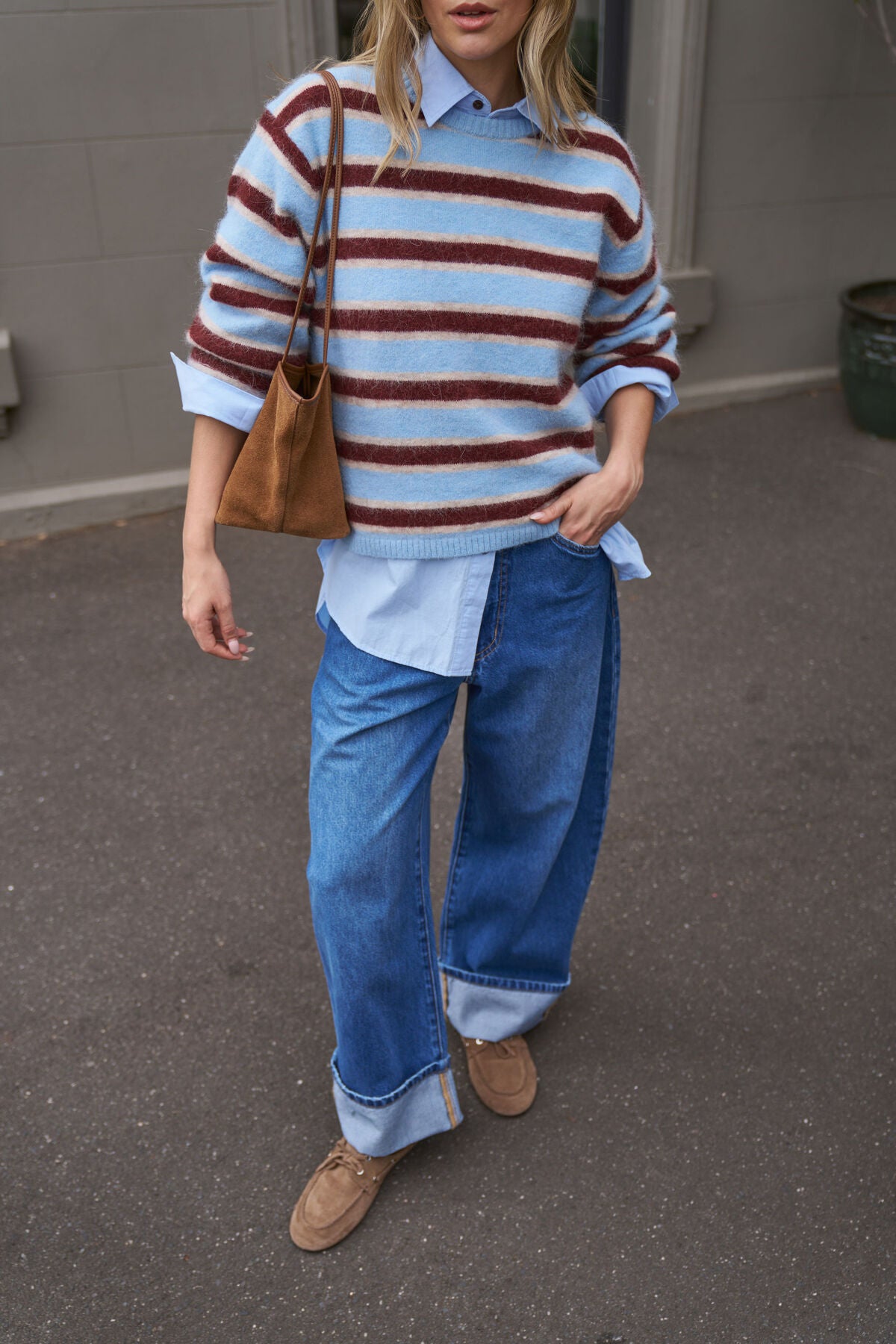 Ceres Life Bonnie Lofty Knit, Blue Stripe