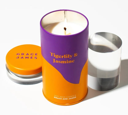 Grace and James Bloom Collection 70hr Candle, Tigerlily & Jasmine