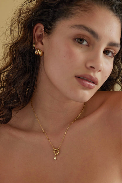 ToniMay Sailor Clasp Necklace, Gold