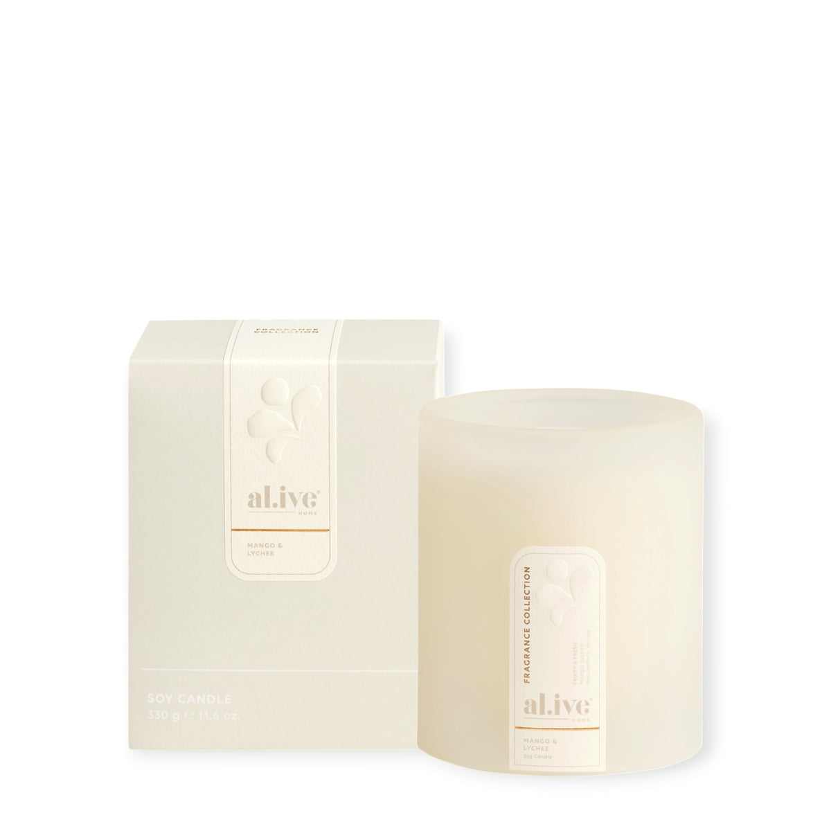 Al.ive Soy Candle, Mango & Lychee