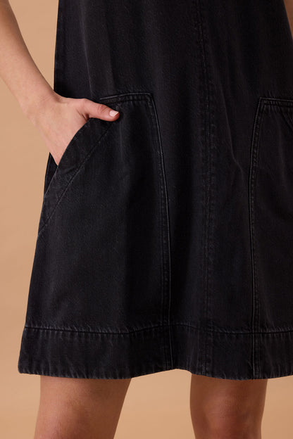 Ceres Life Emme Shift Dress, Washed Black