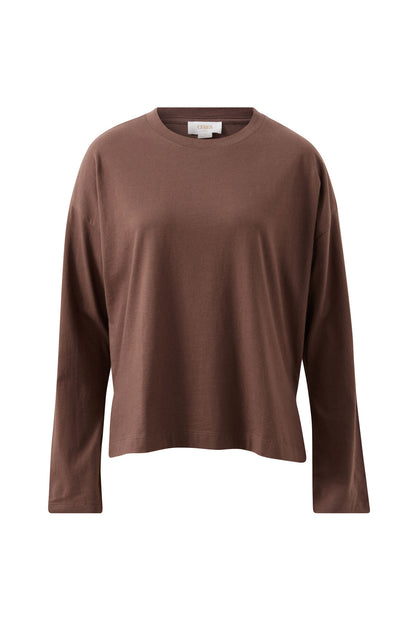 Ceres Life Scout Slouchy Long Sleeve Tee, Brunette Brown