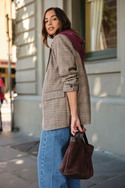 Ceres Life Joni Blazer, Brown Check