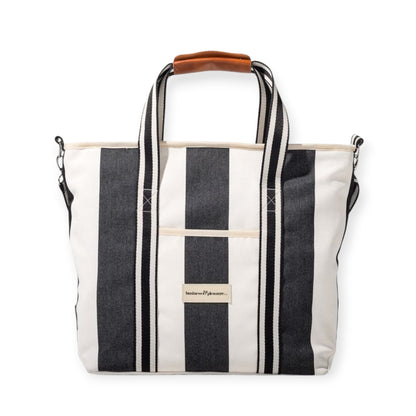 Business and Pleasure The Cooler Tote Bag, Crew Vintage Black Stripe
