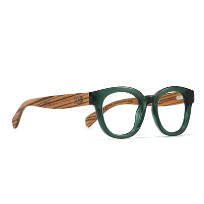 Soek Alive Blue Light Magnifying Reader, Bottle Green