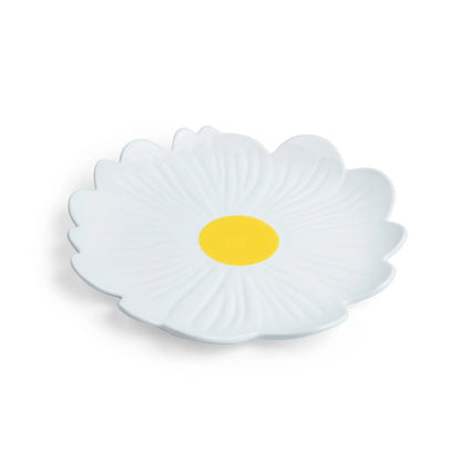Noss & Co Large Daisy Plate, White with Yellow