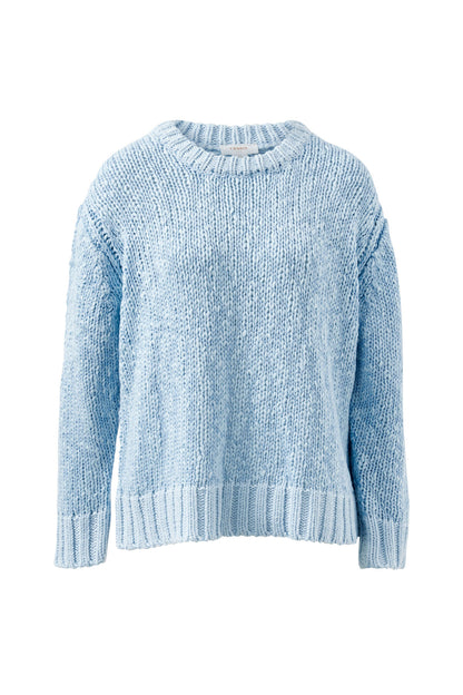 Ceres Life Sage Chunky Knit Crew, Sky Blue