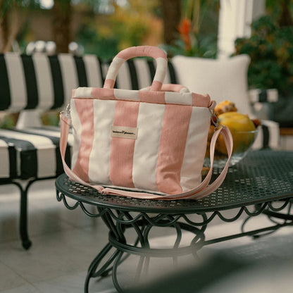 Business and Pleasure The Cloud Cooler Tote Bag, Crew Pink Stripe