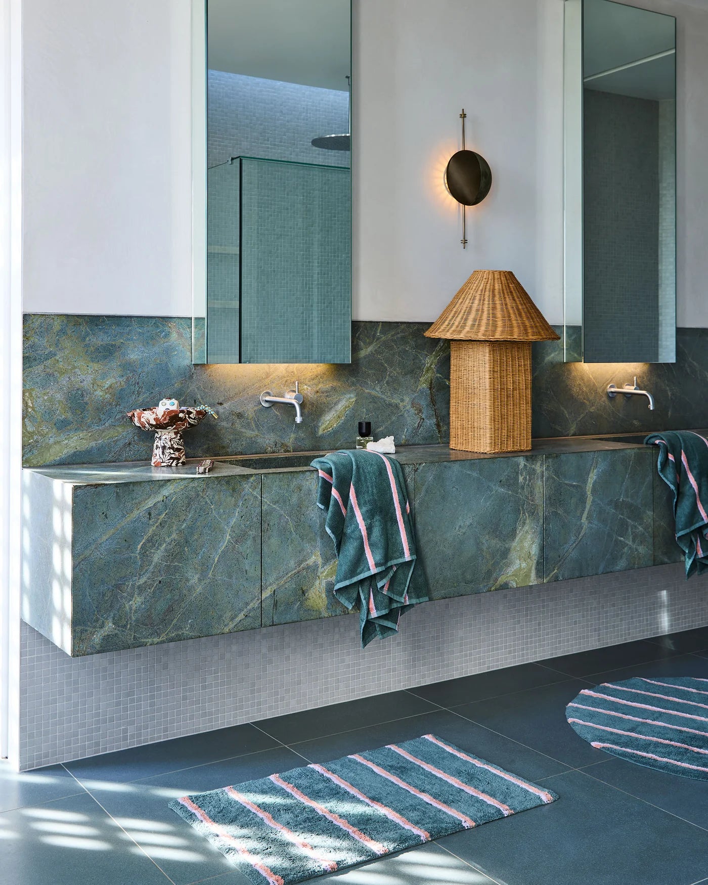 Kip & Co Bath Mat, Wakame Crush Stripe