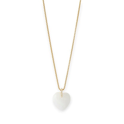 Arms Of Eve Daliah Heart Necklace, Gold & Vanilla