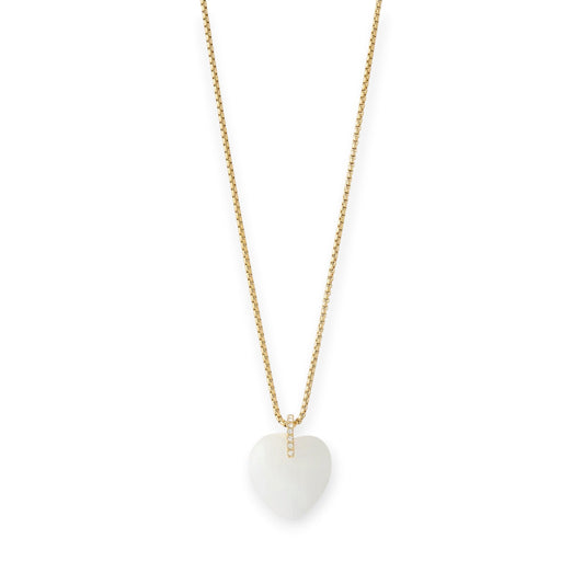 Arms Of Eve Daliah Heart Necklace, Gold & Vanilla