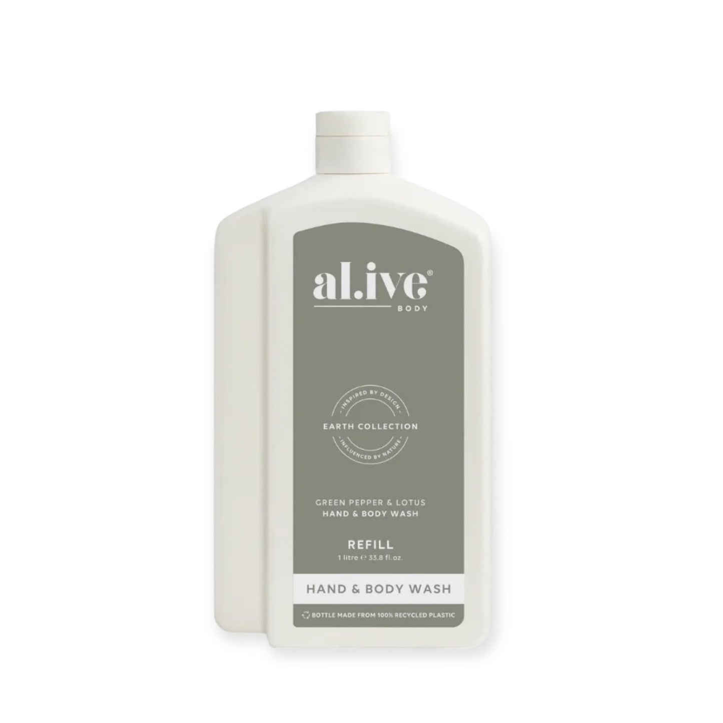 Al.ive Hand & Body Wash Refill, Green Pepper & Lotus
